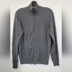 Hackett knit zip up cashmere and cotton blend sweater